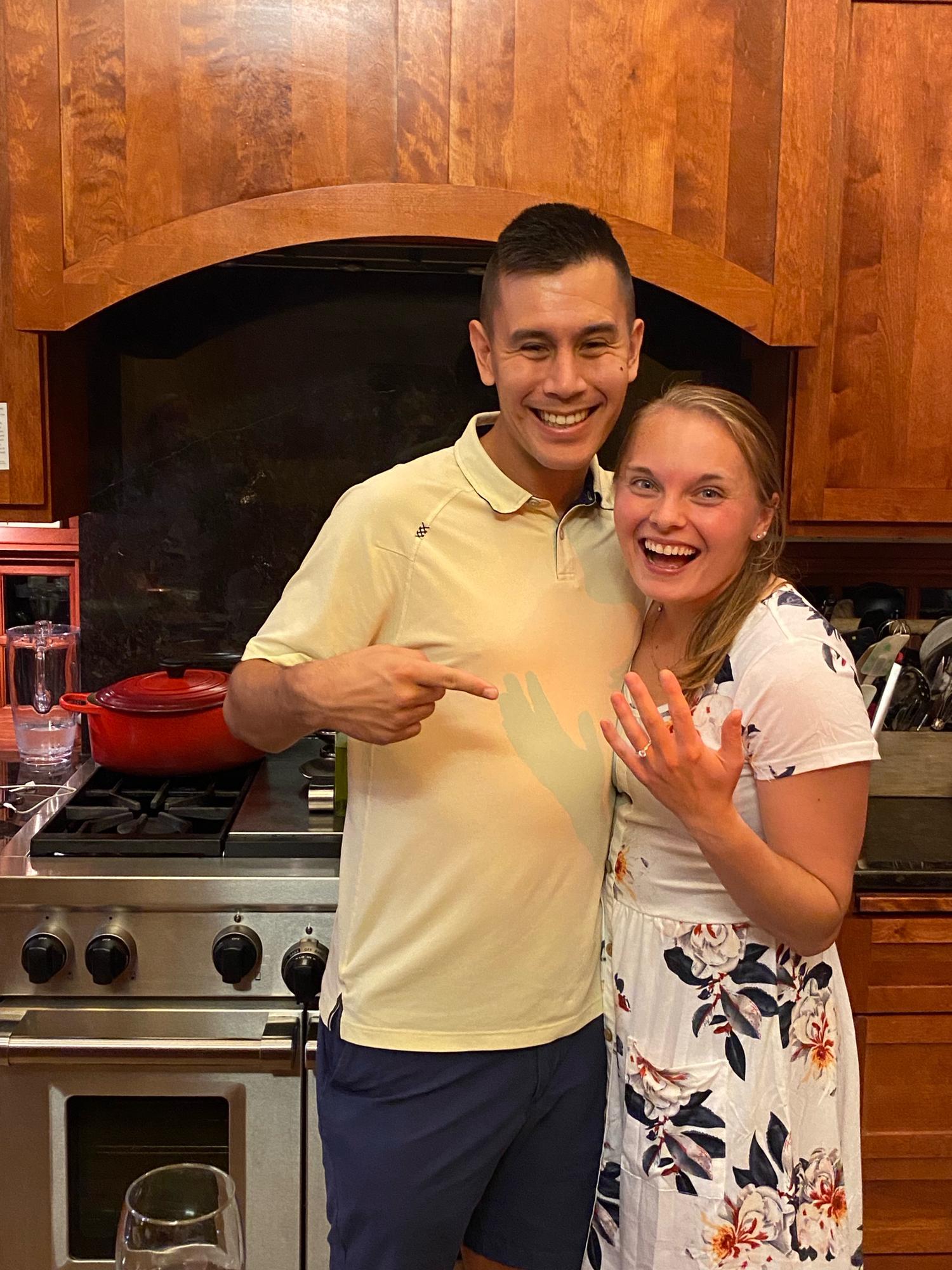 Flash forward to July 22, 2022, celebrating the day we got engaged🙂