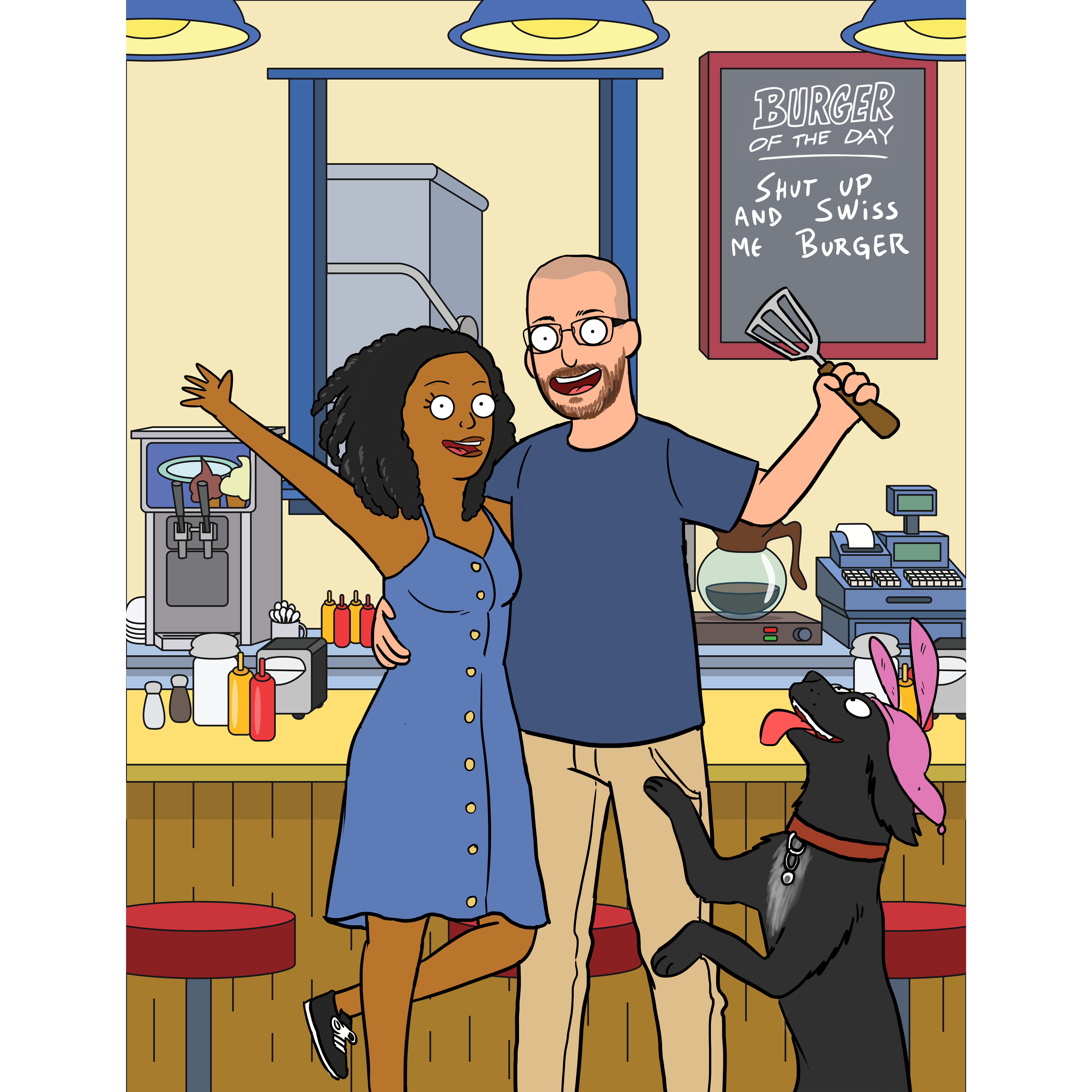 Custom-made art, an epic anniversary gift from Andy.... he might be the best gift-giver of all time.