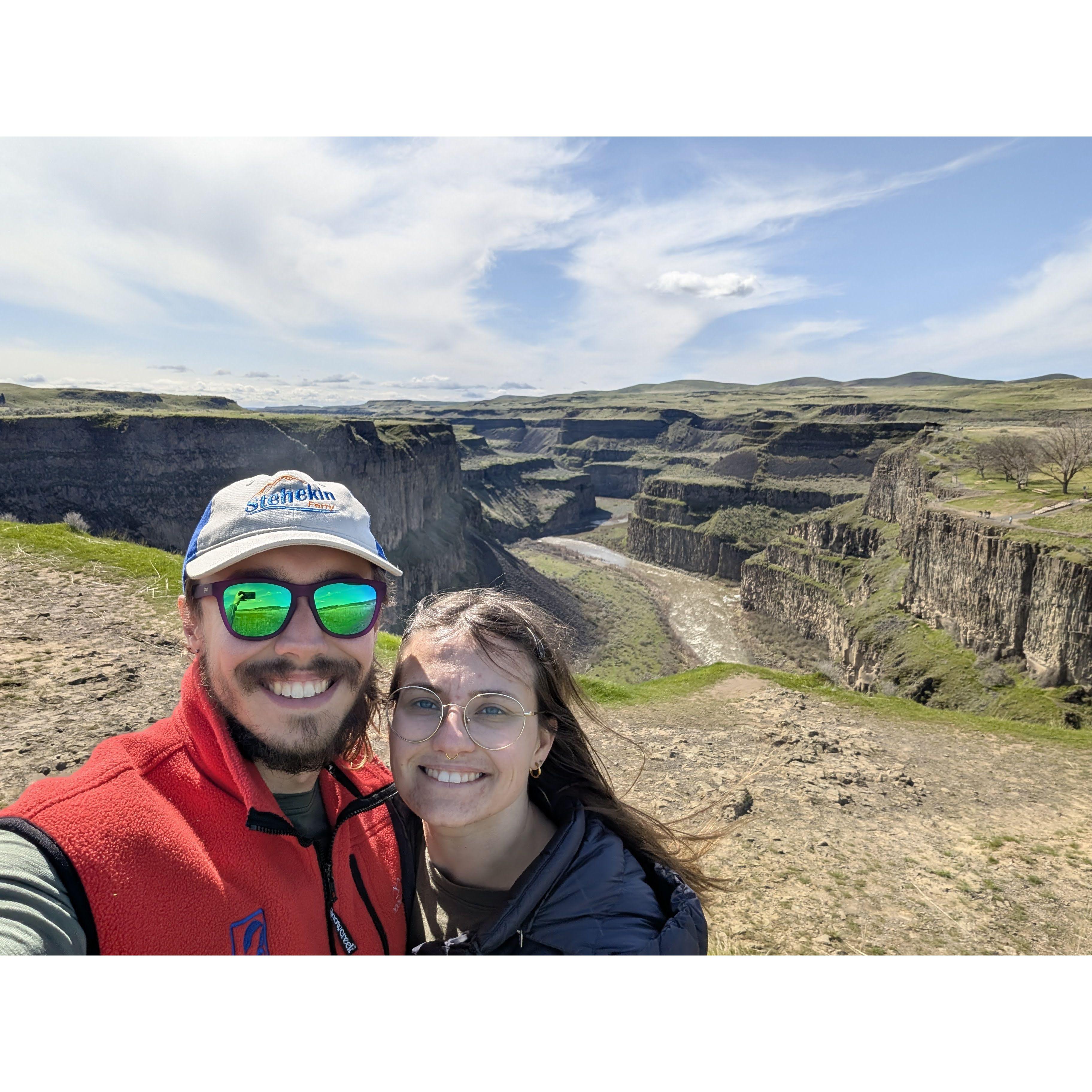 overlooking Palouse Falls in Eastern Washington