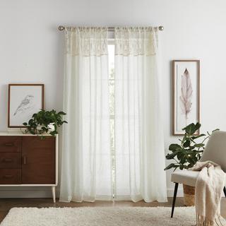 Piece Macrame Poletop Curtain Panel, Set of 2