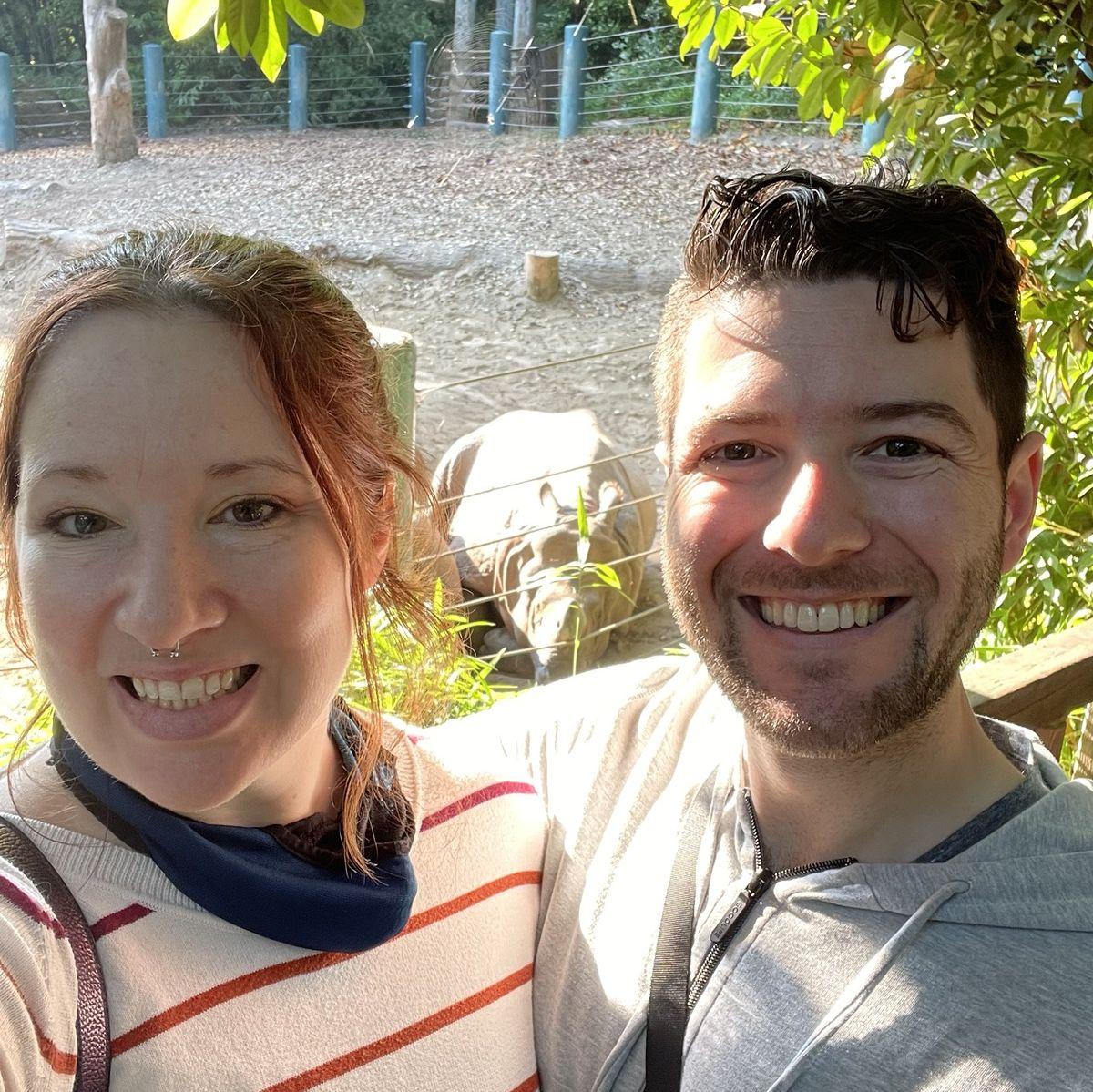 Visiting a rhino at Woodland Park Zoo in Seattle, WA - Oct 2022