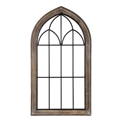 26.5&#34;x48&#34; Rennel Window Pane Arch Wall Decor - Kate and Laurel