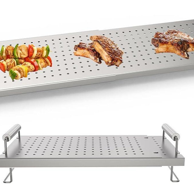 Adjustable Griddle Warming/Cooling Rack for Blackstone Griddle Accessories 17 22 28 36", Universal Stainless Steel Warming Tray/Grill Shelf/Warmer for Weber Charbroil Nexgrill & Most Tabletop Griddle