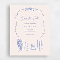 Blue Wedding Save the Date - Finley Portrait
