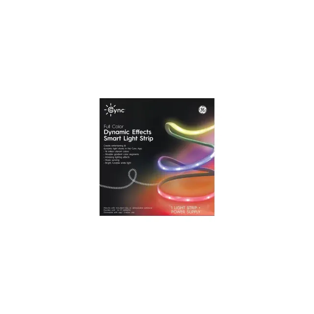 GE CYNC Dynamic Effects Smart LED Full Color Light Strip + Power Supply 16' Indoor