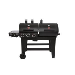 Double Play 1,260 sq., in. 3-Burner Gas and Charcoal Grill in Black