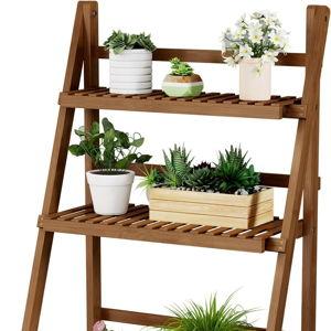 39.4" Bamboo Ladder Shelf Plant Shelf