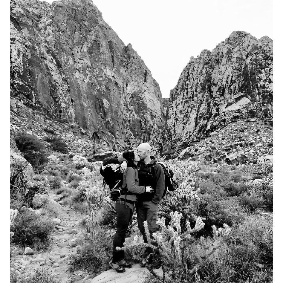 Climbing at Red Rocks, Las Vegas.