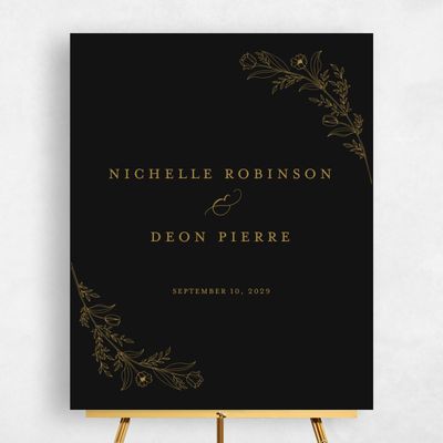 Black Wedding Sign - Seraphine Portrait