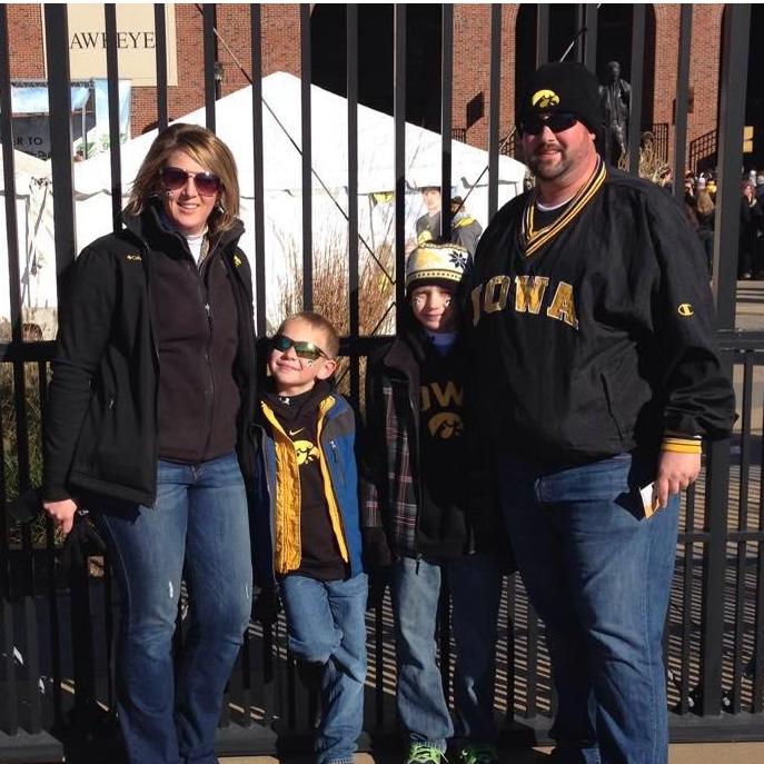 The boys first Hawkeye Game!  Man they certainly grow up fast!  Don't blink!