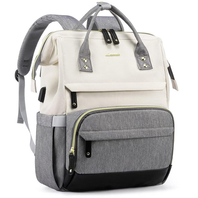 LOVEVOOK Laptop Backpack for Women, 15.6 Inch Work Business Backpacks Purse with USB Port, Large Capacity Nurse Bag College Bookbag for School, Waterproof Casual Daypack for Travel