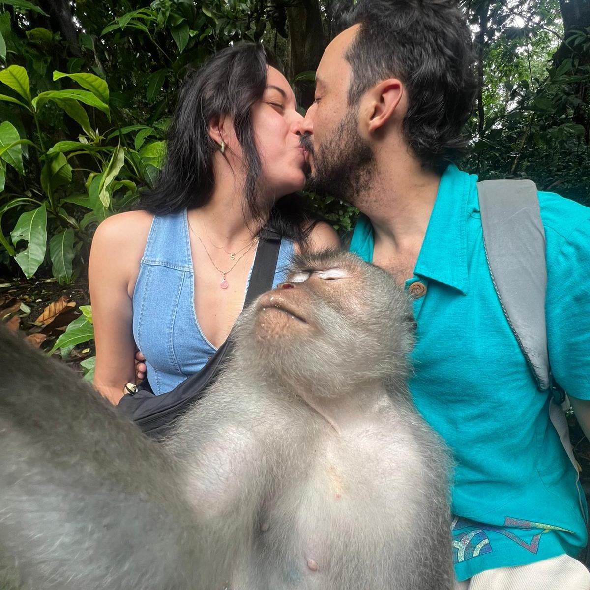 Monkey selfie in Bali, Indonesia!