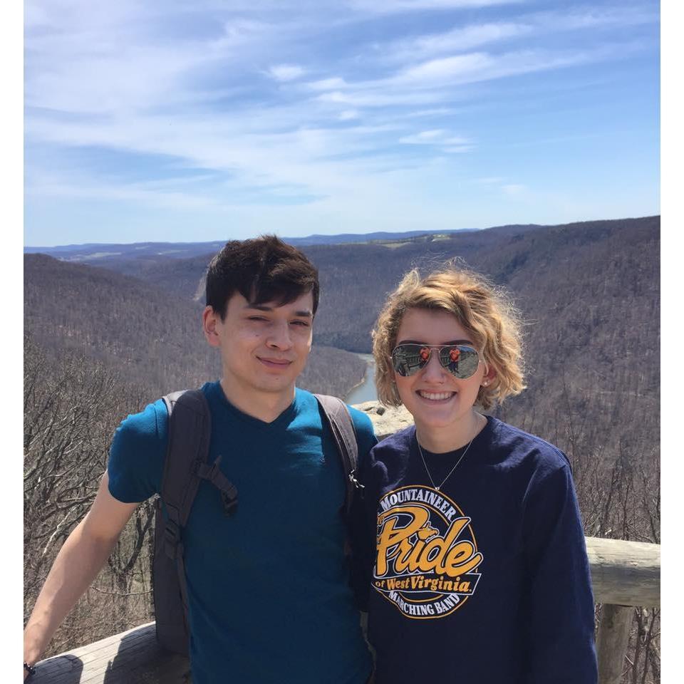 Hiking at our favorite spot in West Virginia-- Coopers Rock