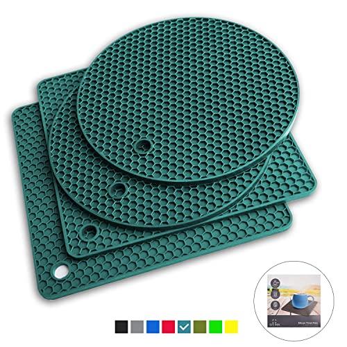 to Encounter Silicone Dish Drying Mat -Small 17.5 inch x 8 inch - Set of 2 Flexible Stemware Drying Mat, Heat Resistant Silicone Trivet, Counter Top