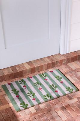 Radishes Striped Coir Printed Doormat