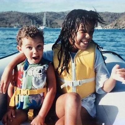 Nick and his sister, Jessica. He makes the same goofy faces today.