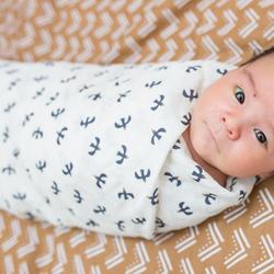 lulujo Cotton Muslin Assorted Swaddle, Set of 2