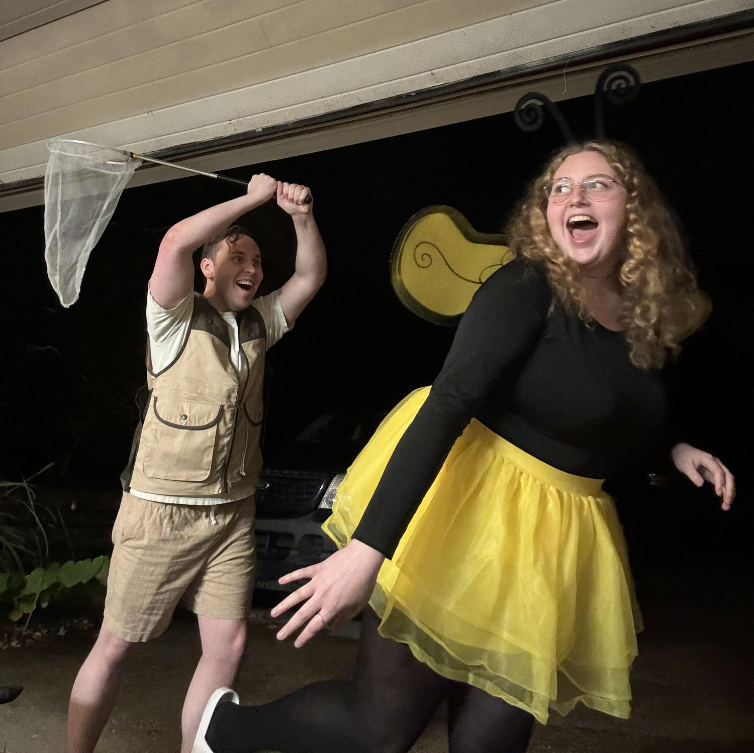 A bumble bee and an entomologist trying to catch her! 2024