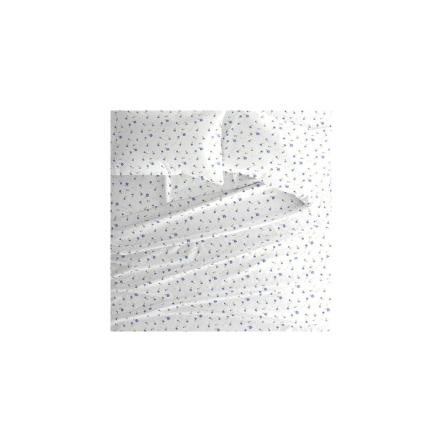 Becky Cameron, Easy Care, Soft Floral Pattern Sheet Set, Queen, Light Blue