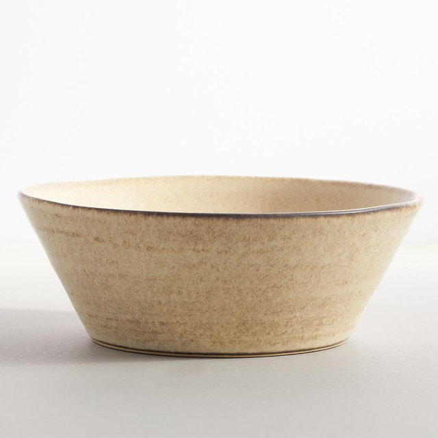 Larkin Reactive Glaze Stoneware Soup Bowls, Set of 4 - Sand