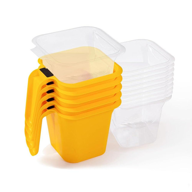 Voomey 15Pc Paint Bucket Holds 16 oz. of Paint or Stain, Paint Cup, Paint Pail Liner, Trim Painting Tool, for Finishing Work and Repairs