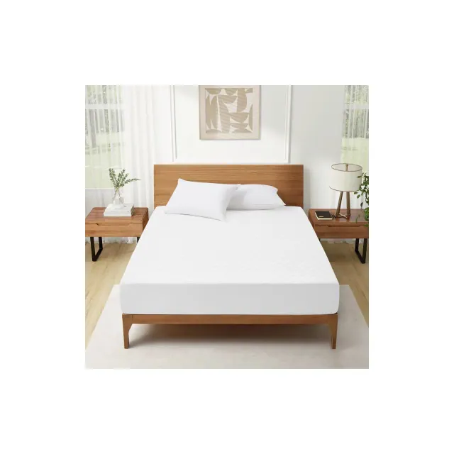 Peace Nest Quilted Waterproof Fitted Mattress Pad, Elastic Mattress Protector Stretches up to 18", White, King