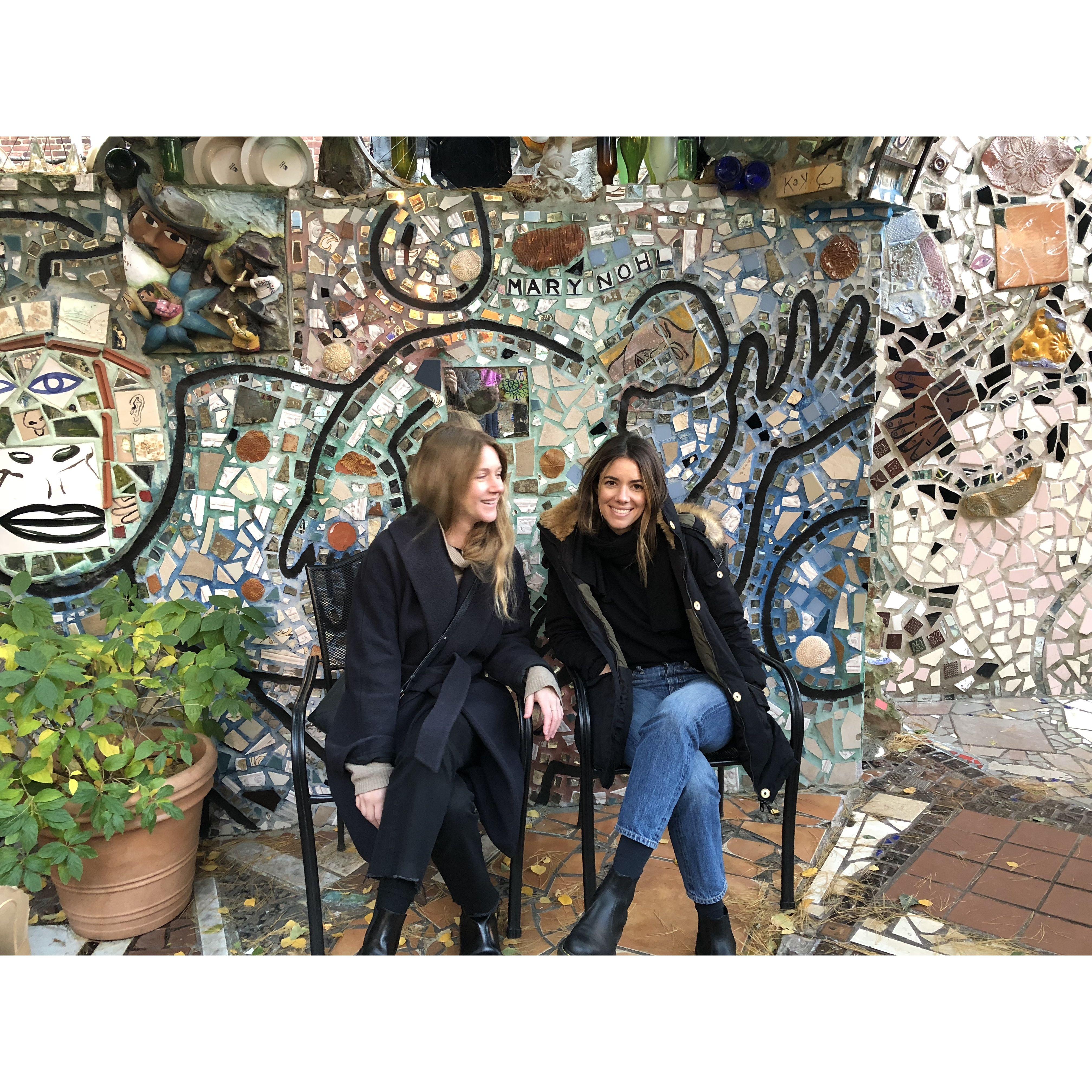 At the Magic Gardens with Elizabeth in Philly