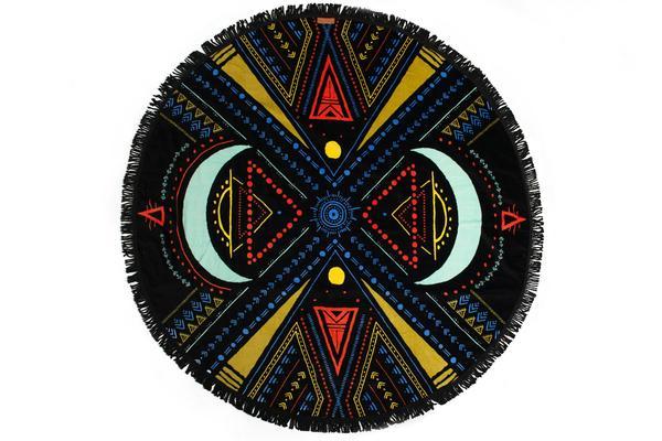 Geometric Round Beach Towel