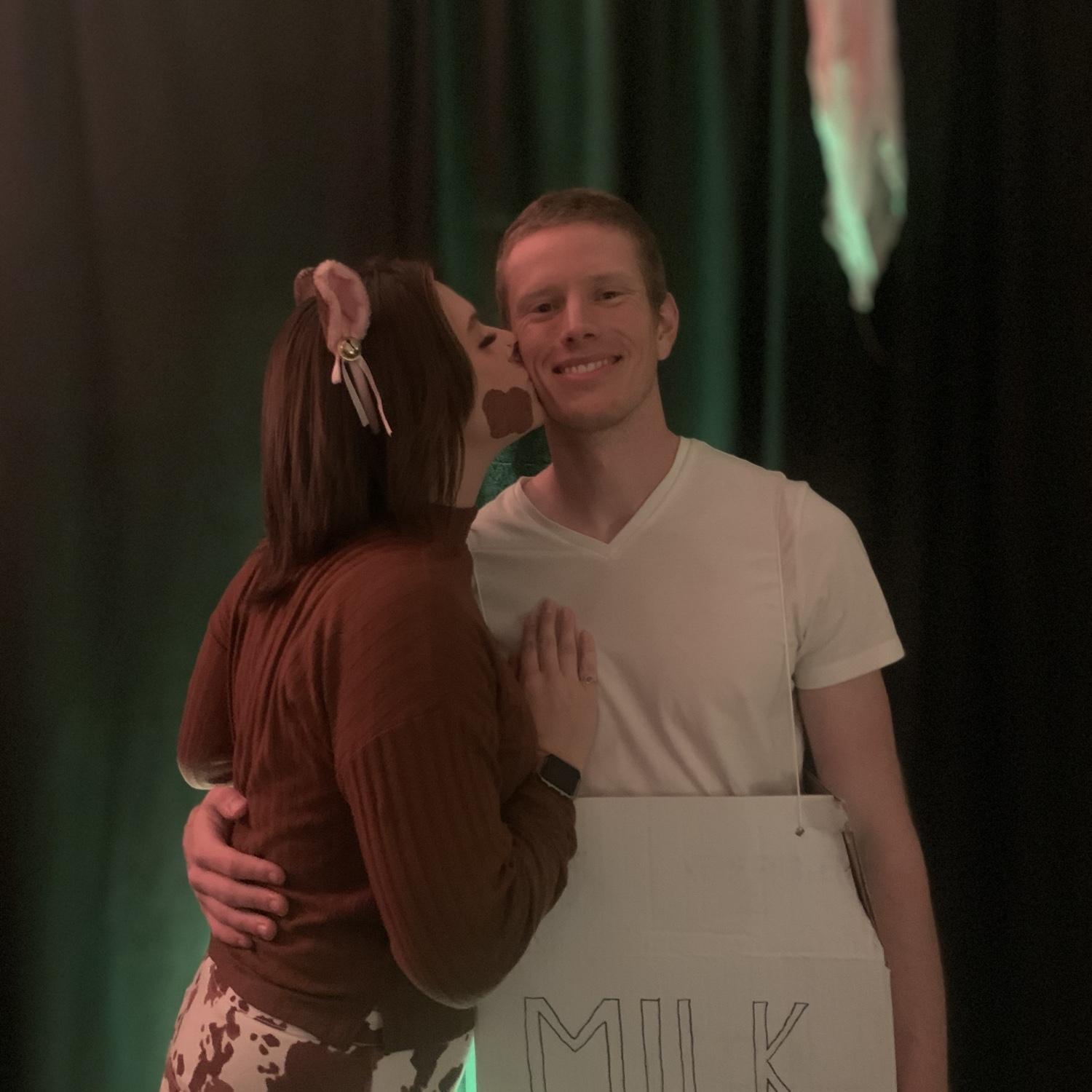 A cow and her carton of milk