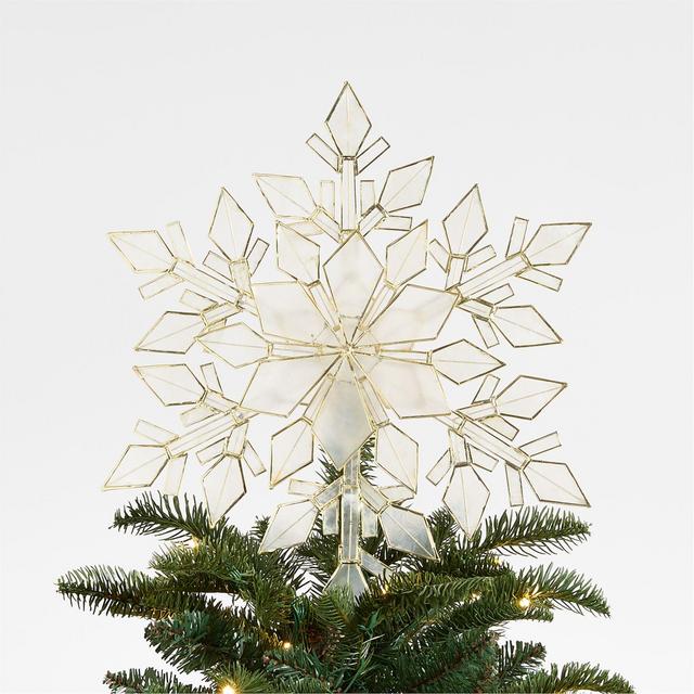 Capiz Shell Snowflake Christmas Tree Topper