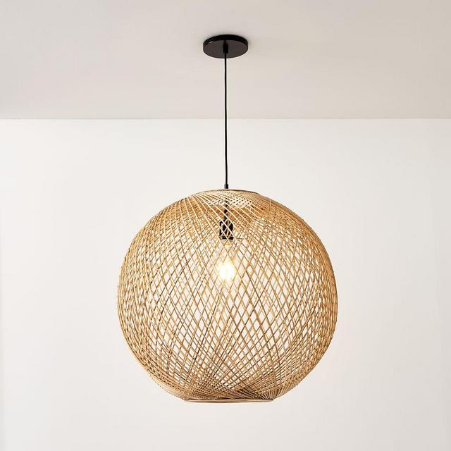 Wicker Globe Pendant