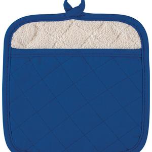 KAF Home Chefs Solid Pot Mitt, Blue, 100% Cotton, Machine Washable, Made in USA