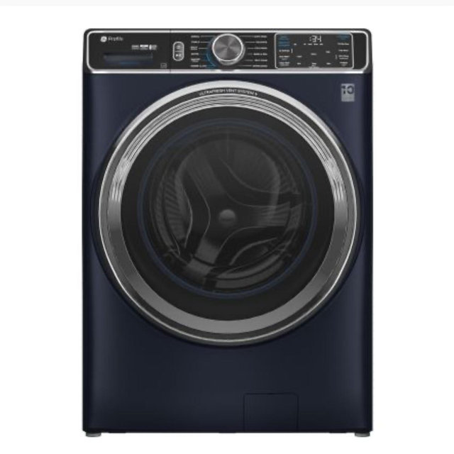 GE Profile PFW870SPVRS 28" 5.3 cu ft Front Load Washer - UltraFresh Vent, Sapphire Blue