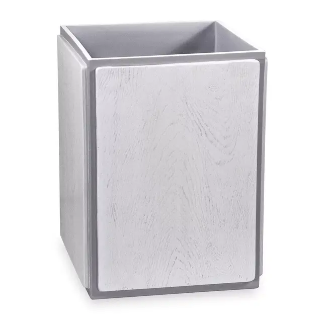 DKNY Wood Wastebasket in Grey