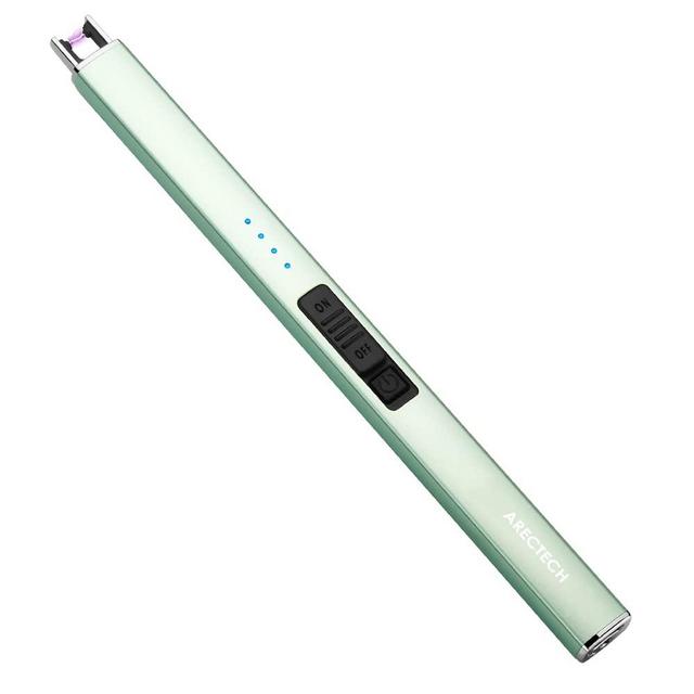 ARECTECH Lighter Electric Lighter Candle Lighter Rechargeable USB Lighter Plasma Arc Lighters for Candle Camping Kitchen Green