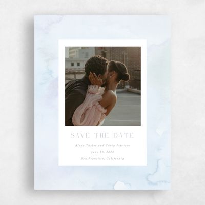 Blue Simple Wedding Save the Date - Beaux-Arts Photo