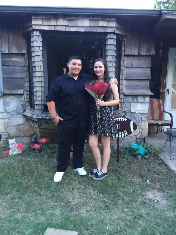 Homecoming 2016. (before they were dating).