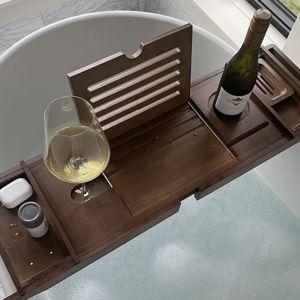 Freestanding Bamboo Bath Caddy (Bamboo)