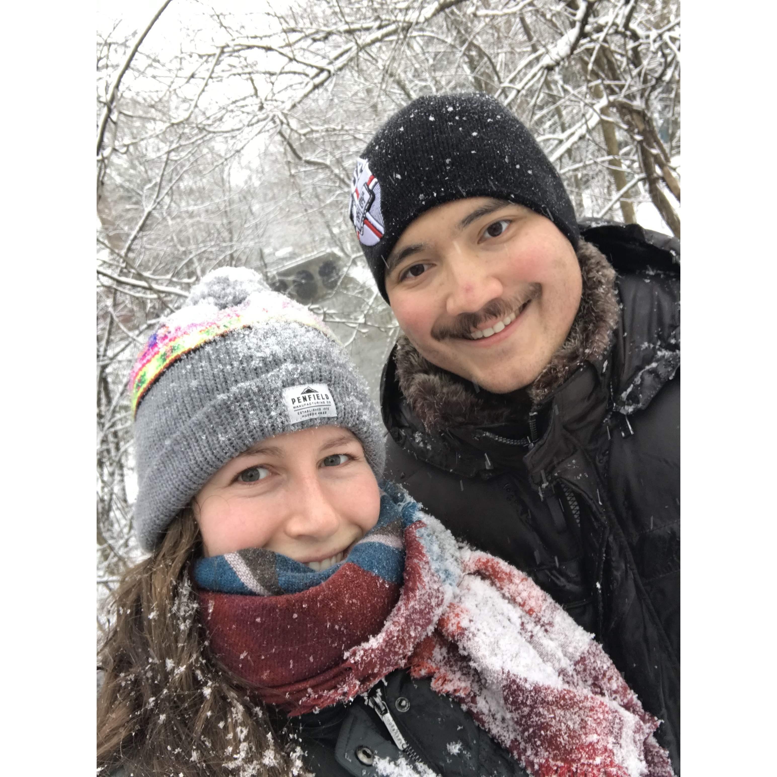 Snowy walks in the Little City