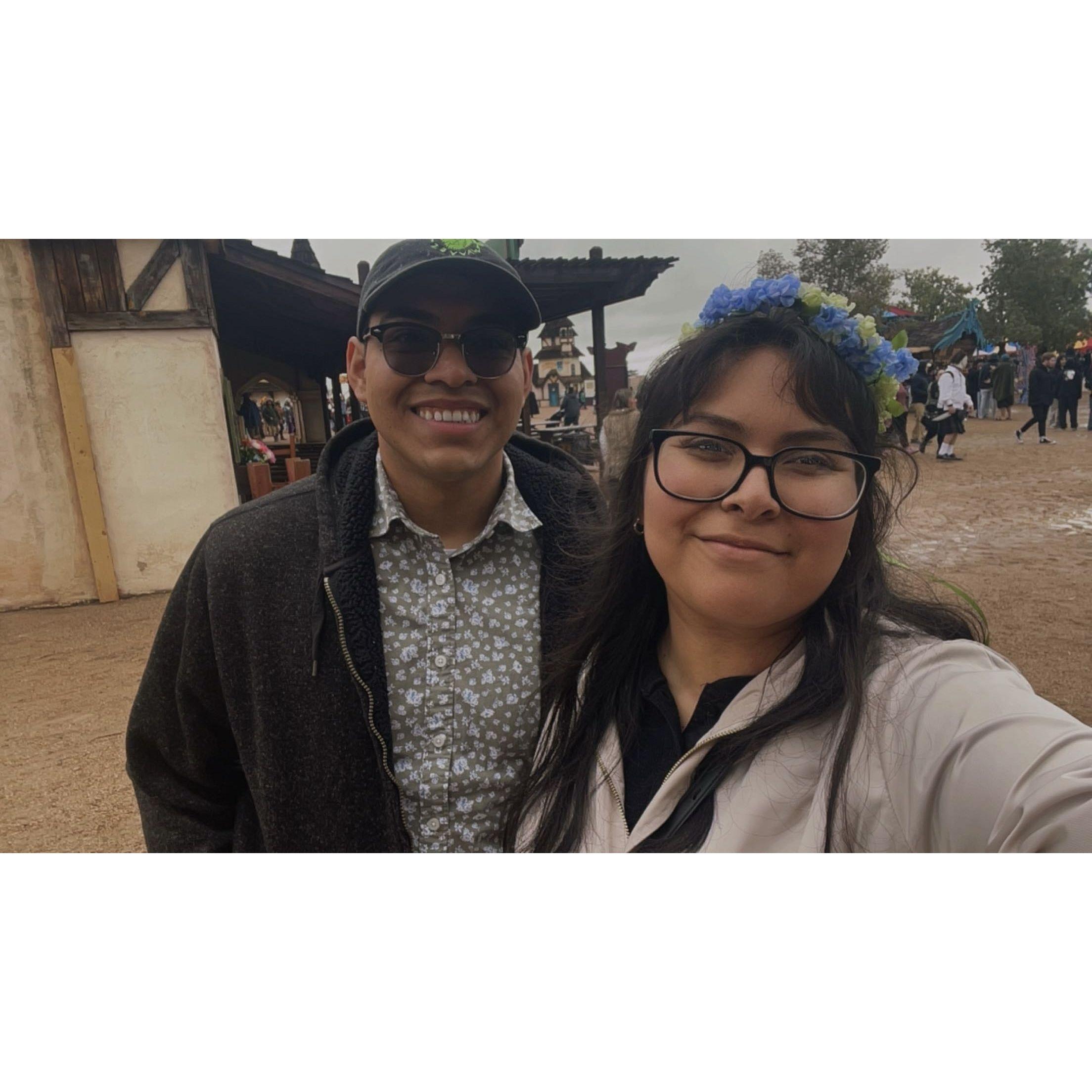 Feb. 2024, This was Manny's first time at the Renaissance State Fair. This is also the weekend Manny had came back to visit for the first time since being back from South Korea.