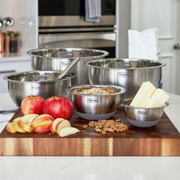 Viking 10-Piece Stainless Steel Mixing, Prep and Serving Bowl Set