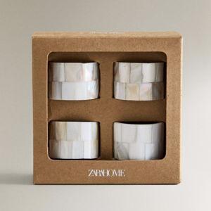 Mother-of-Pearl Napkin Rings (Set of 4)