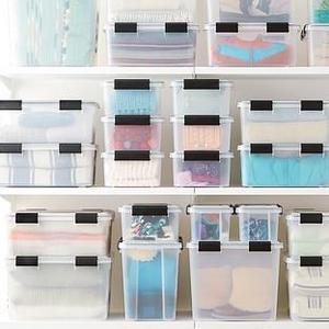 Clear Weathertight Totes - 41 qt