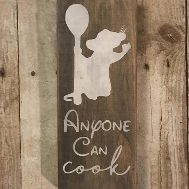 Anyone can cook, ratatouille sign