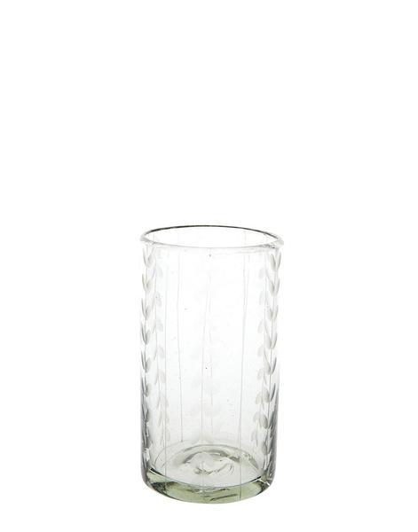 Clear Tall Leaves Glass