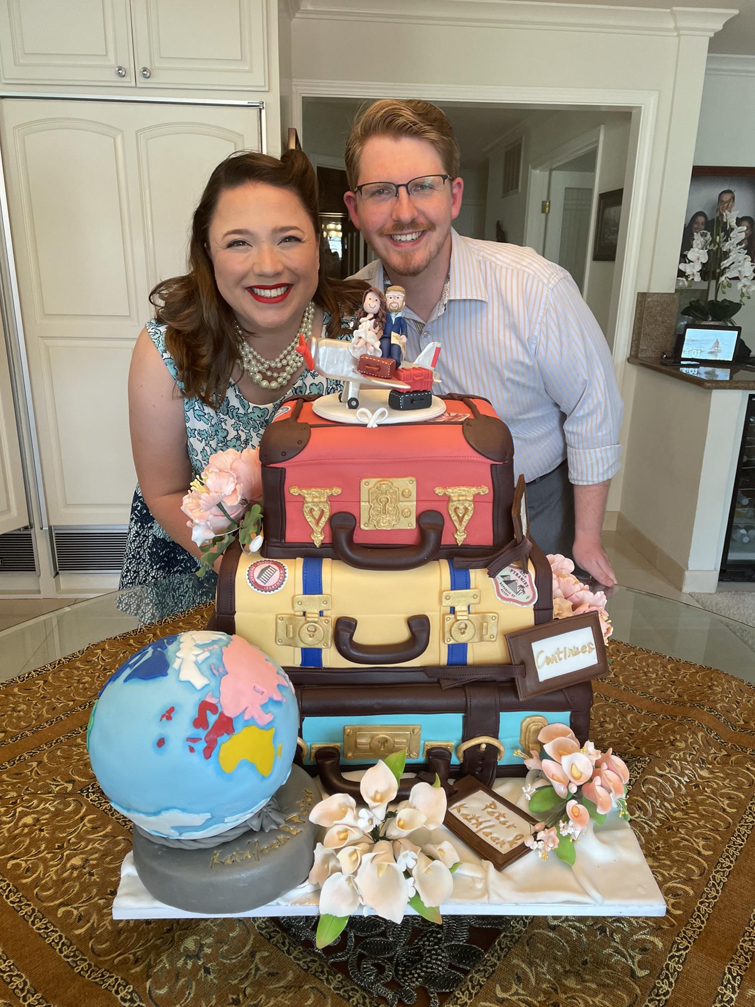 Our engagement party at the Kimball House in California. This cake was handmade by Kathleen’s brother as a gift. We were completely floored by how beautiful it was!