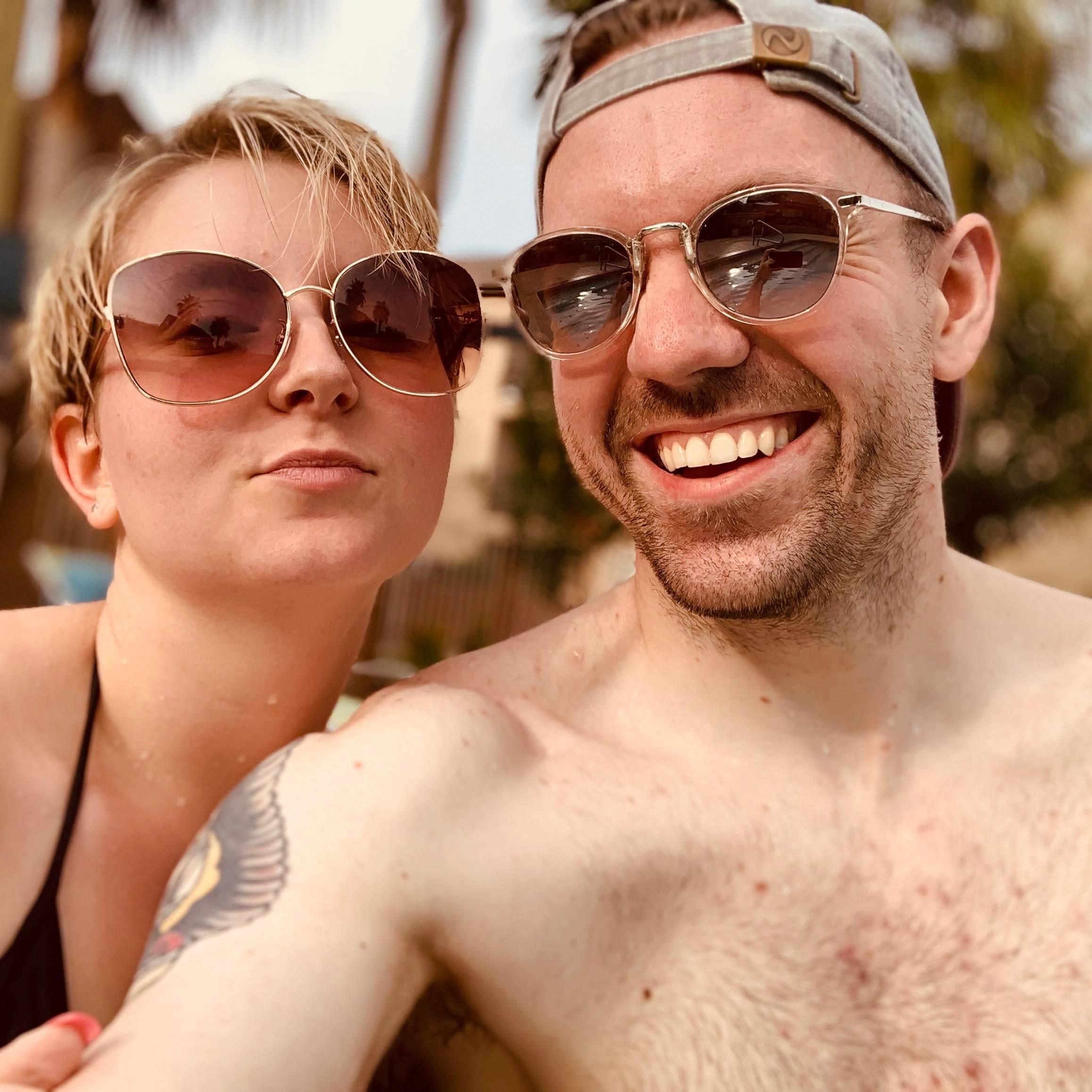 Our first swim 🏊‍♂️ 🏊‍♀️