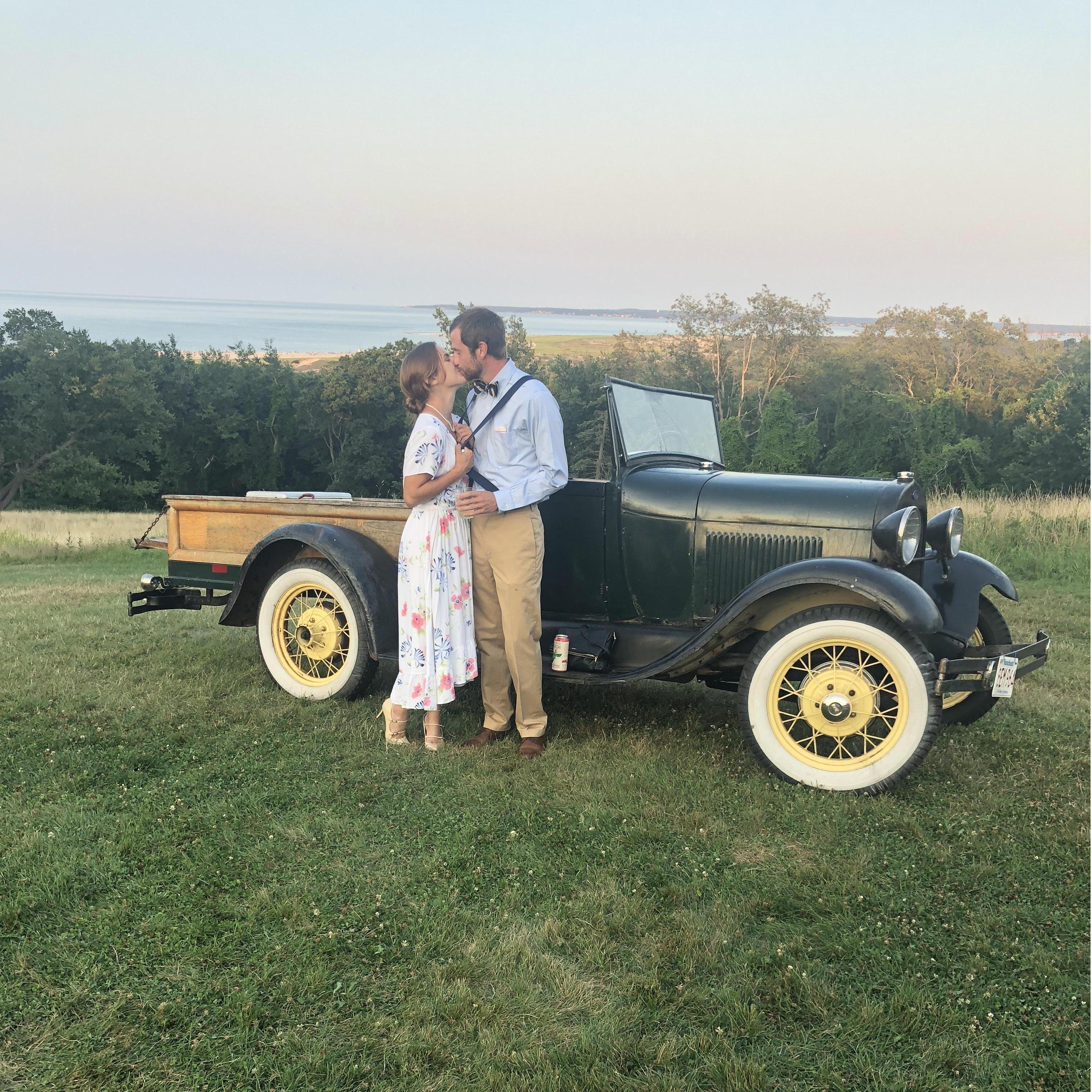 Attending the Roaring Twenties party at Crane Estate is one of our favorite memories. He never saw that kiss coming!