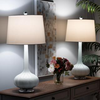 Belmiro Modern and Contemporary Teardrop Table Lamp, Set of 2