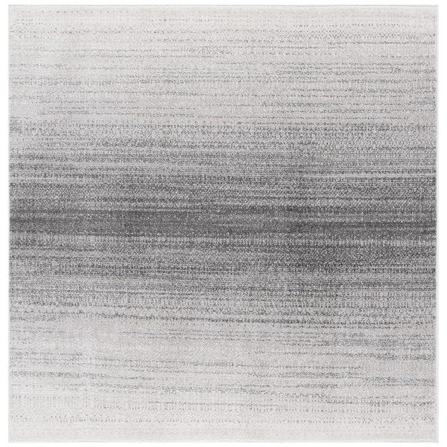SAFAVIEH Adirondack Collection Area Rug - 6' Square, Light Grey & Dark Grey, Modern Design, Non-Shedding & Easy Care, Ideal for High Traffic Areas in Living Room, Bedroom, Dining Room (ADR183G-6SQ)